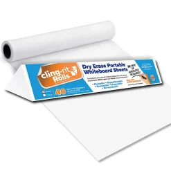 Clingers® Cling-rite® Dry-Erase Sheet Economy Roll, 20" x 100', White
