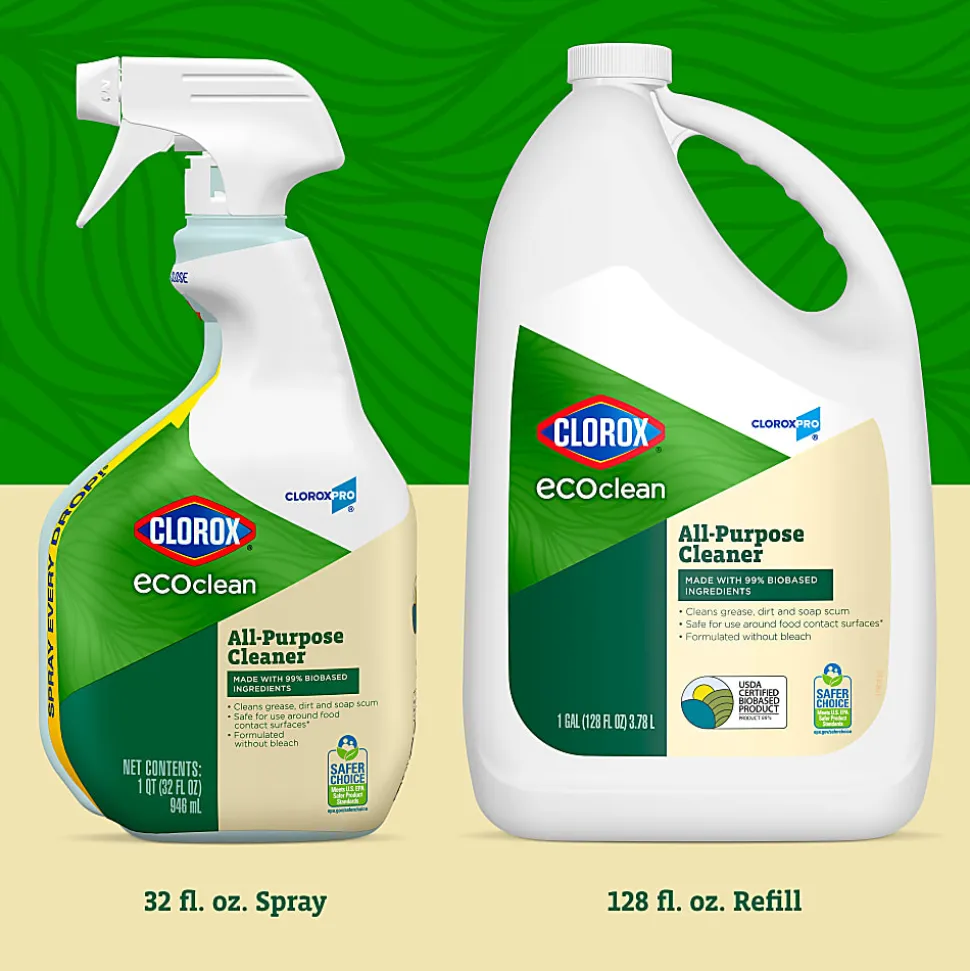 Clorox CloroxPro EcoClean All-Purpose Cleaner Spray Bottle, 128 Fl Oz
