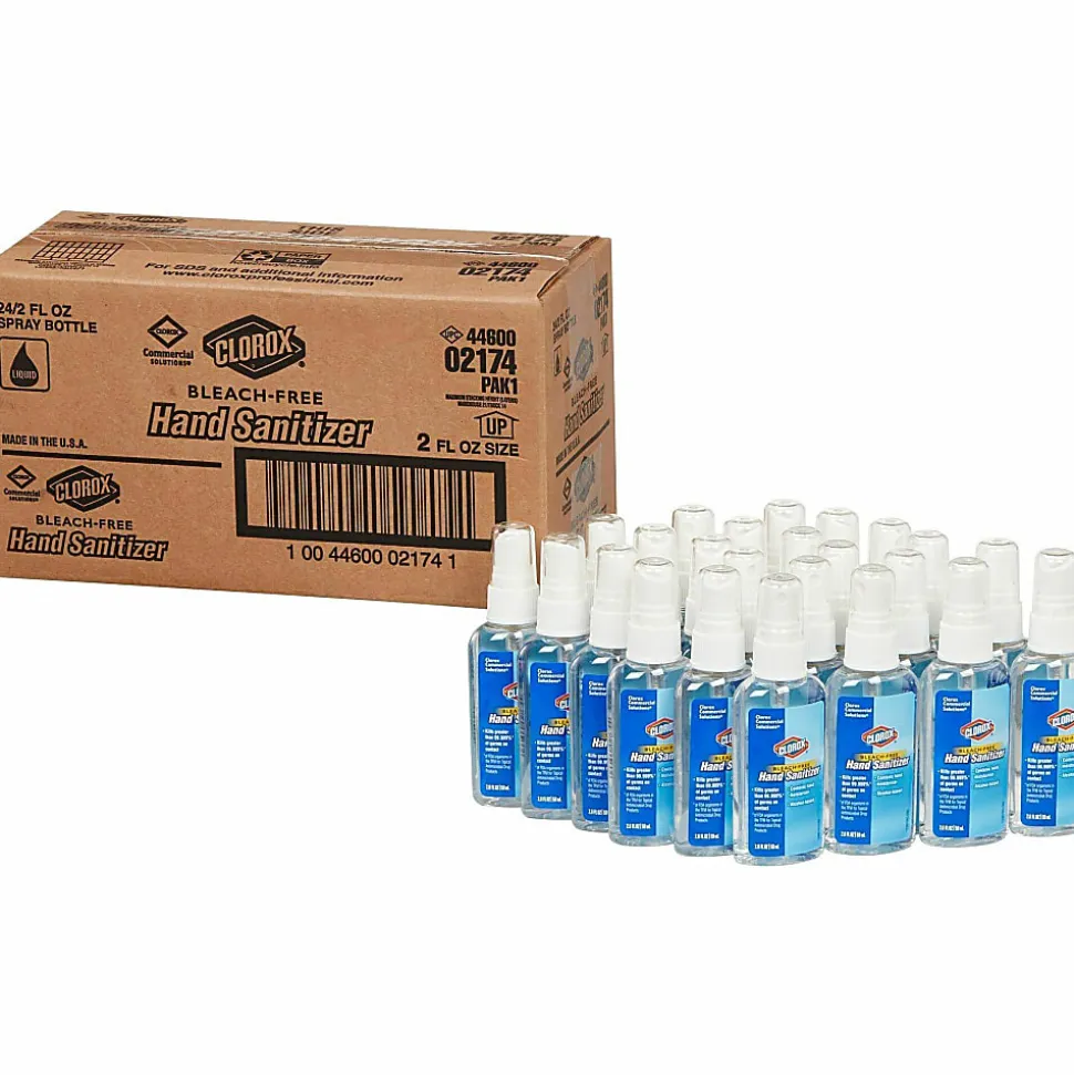 Clorox Commercial Solutions Hand Sanitizer Spray - 2 fl oz (59.1 mL) - Spray Bottle Dispenser - Kill Germs - 02174CT