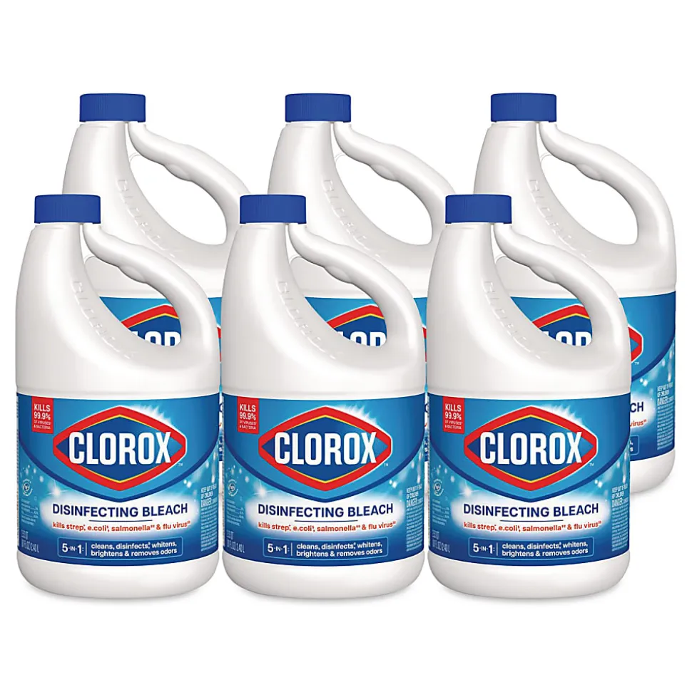 Clorox® Concentrated Regular Disinfecting Bleach, 81 oz Bottle, 6/Carton