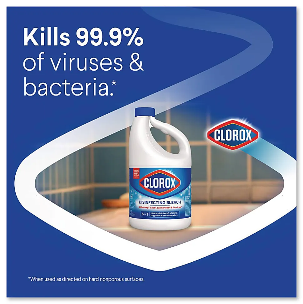 Clorox® Concentrated Regular Disinfecting Bleach, 81 oz Bottle, 6/Carton