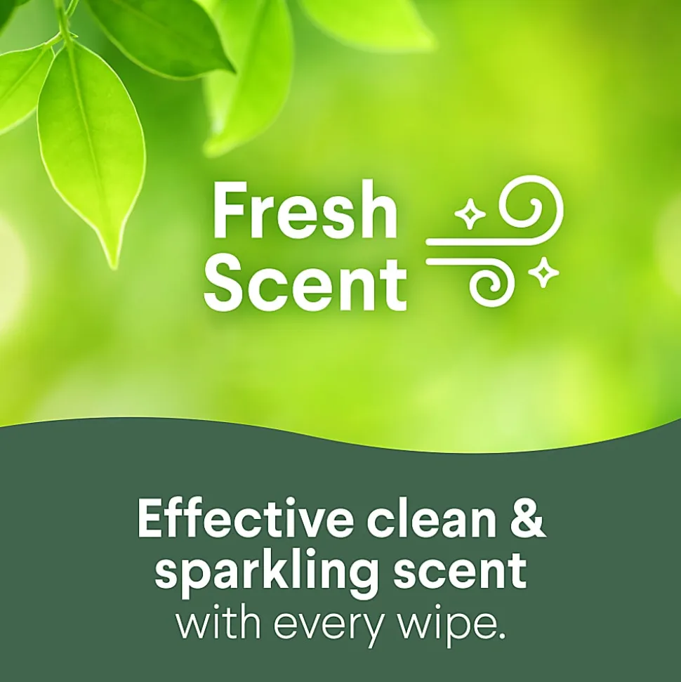 Clorox® Disinfecting Bleach Free Cleaning Wipes, Fresh Scent, 35 Wipes Per Canister, Box Of 12 Canisters