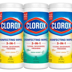 Clorox Disinfecting Cleaning Wipes Value Pack, 35 Count Each, Pack of 3