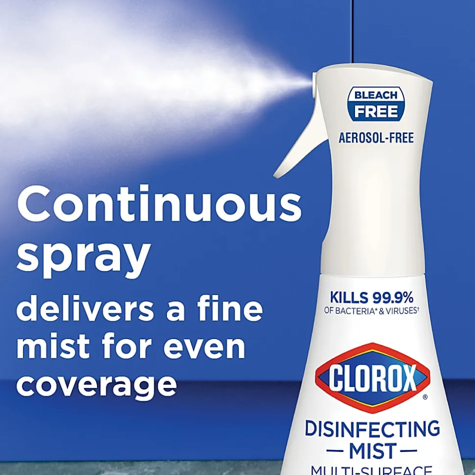 Clorox Disinfecting Mist Sanitizing And Antibacterial Disinfectant Spray, 16 Oz, Lemon And Orange Blossom