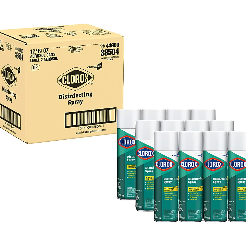 Clorox® Disinfecting Spray, Fresh Scent, 19 Oz Bottle, Case Of 12