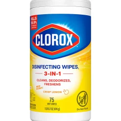 Clorox® Disinfecting Wipes, Bleach Free Cleaning Wipes – Crisp Lemon - 75 Count