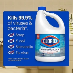 Clorox Germicidal Bleach Concentrate, Regular Scent, 121 Oz, White