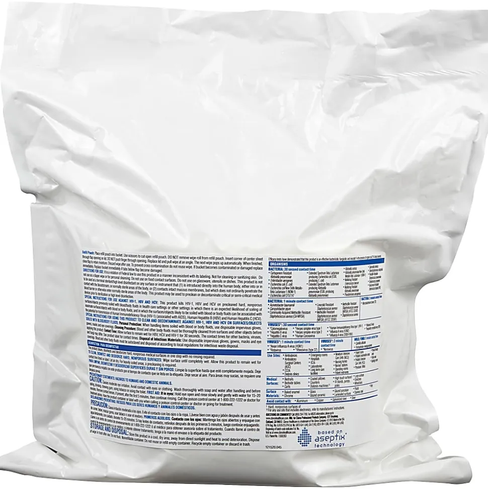 Clorox® Healthcare® Hydrogen Peroxide Disinfecting Wipes, 12" x 11", Pack Of 185