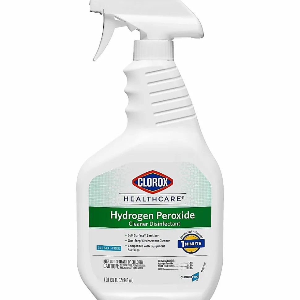 Clorox® Healthcare® Hydrogen-Peroxide Disinfecting Cleaner, 22 Oz Bottle
