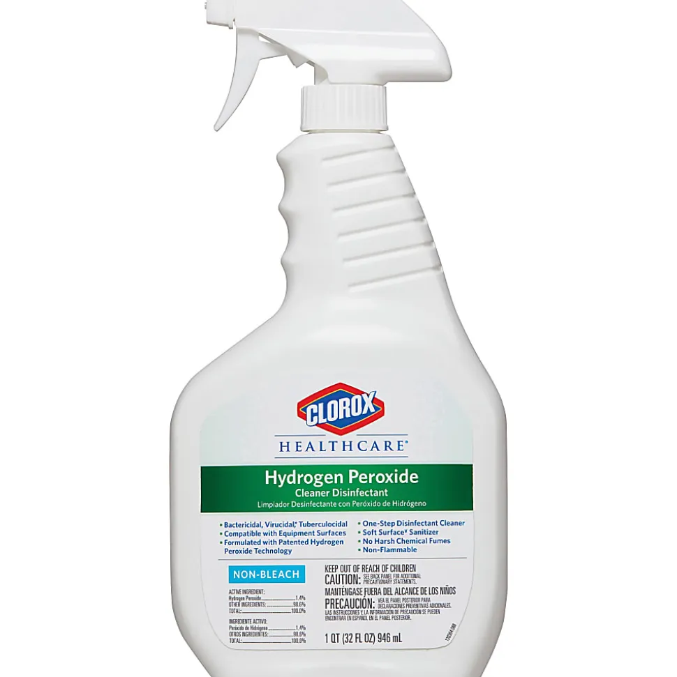 Clorox® Healthcare® Hydrogen-Peroxide Disinfecting Cleaner, 22 Oz Bottle