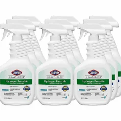 Clorox Healthcare Hydrogen Peroxide Cleaner Disinfectant Spray - 32 fl oz (1 quart) - Bleach-free, Disinfectant, Antibacterial - Clear - 9 / Carton