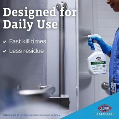 Clorox Healthcare Hydrogen Peroxide Cleaner Disinfectant Spray - 32 fl oz (1 quart) - Bleach-free, Disinfectant, Antibacterial - Clear - 9 / Carton