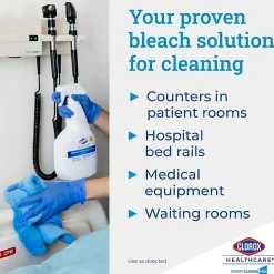 Clorox Healthcare Pull-Top Bleach Germicidal Cleaner - Ready-To-Use - 32 fl oz (1 quart) - Disinfectant, Fast Acting, Refillable, Cleanse, Ant