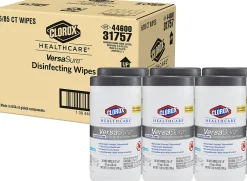Clorox® Healthcare VersaSure Cleaner Disinfectant Wipes, 6-3/4" x 8", 85 Wipes Per Canister, Carton Of 6 Canisters