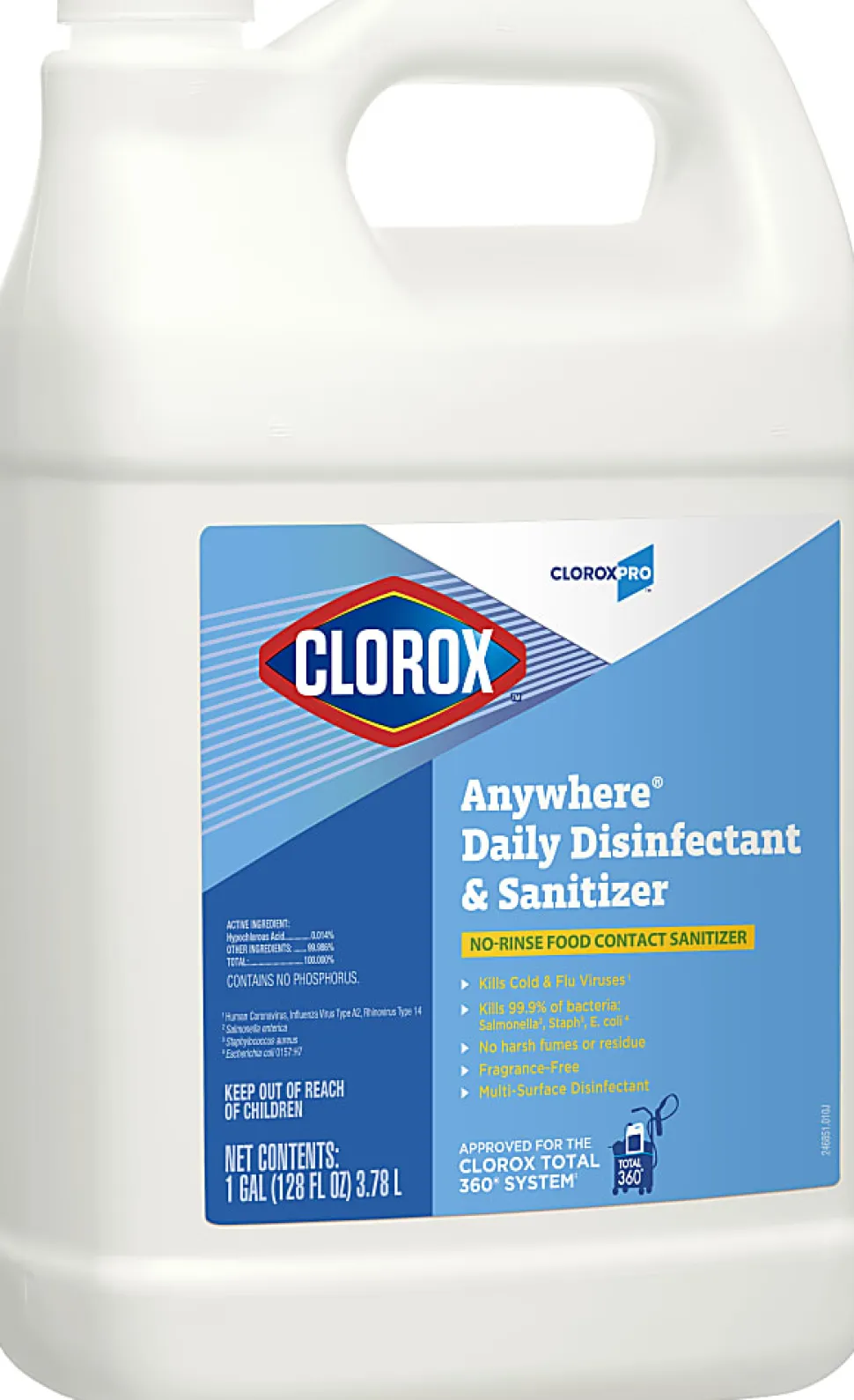 CloroxPro™ Anywhere® Daily Disinfectant and Sanitizing Bottle, 128 Ounces (Pack of 4)