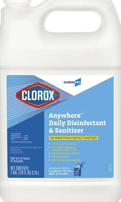 CloroxPro™ Anywhere® Daily Disinfectant and Sanitizing Bottle, 128 Ounces (Pack of 4)