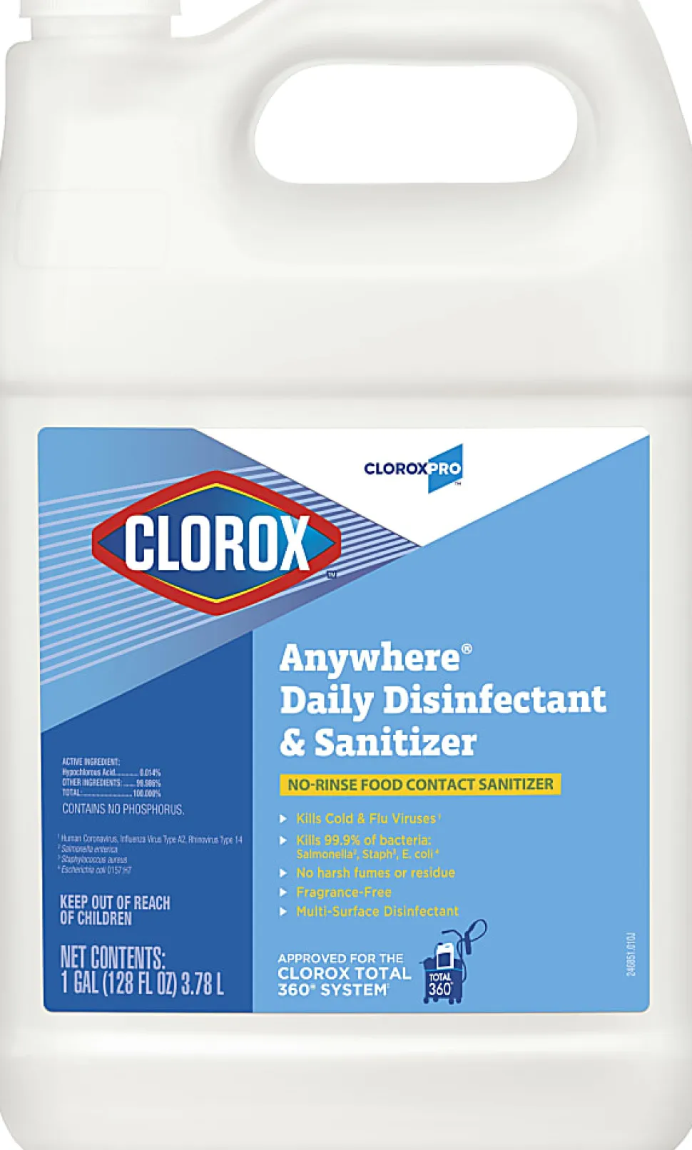 CloroxPro™ Anywhere® Daily Disinfectant and Sanitizing Bottle, 128 Ounces (Pack of 4)