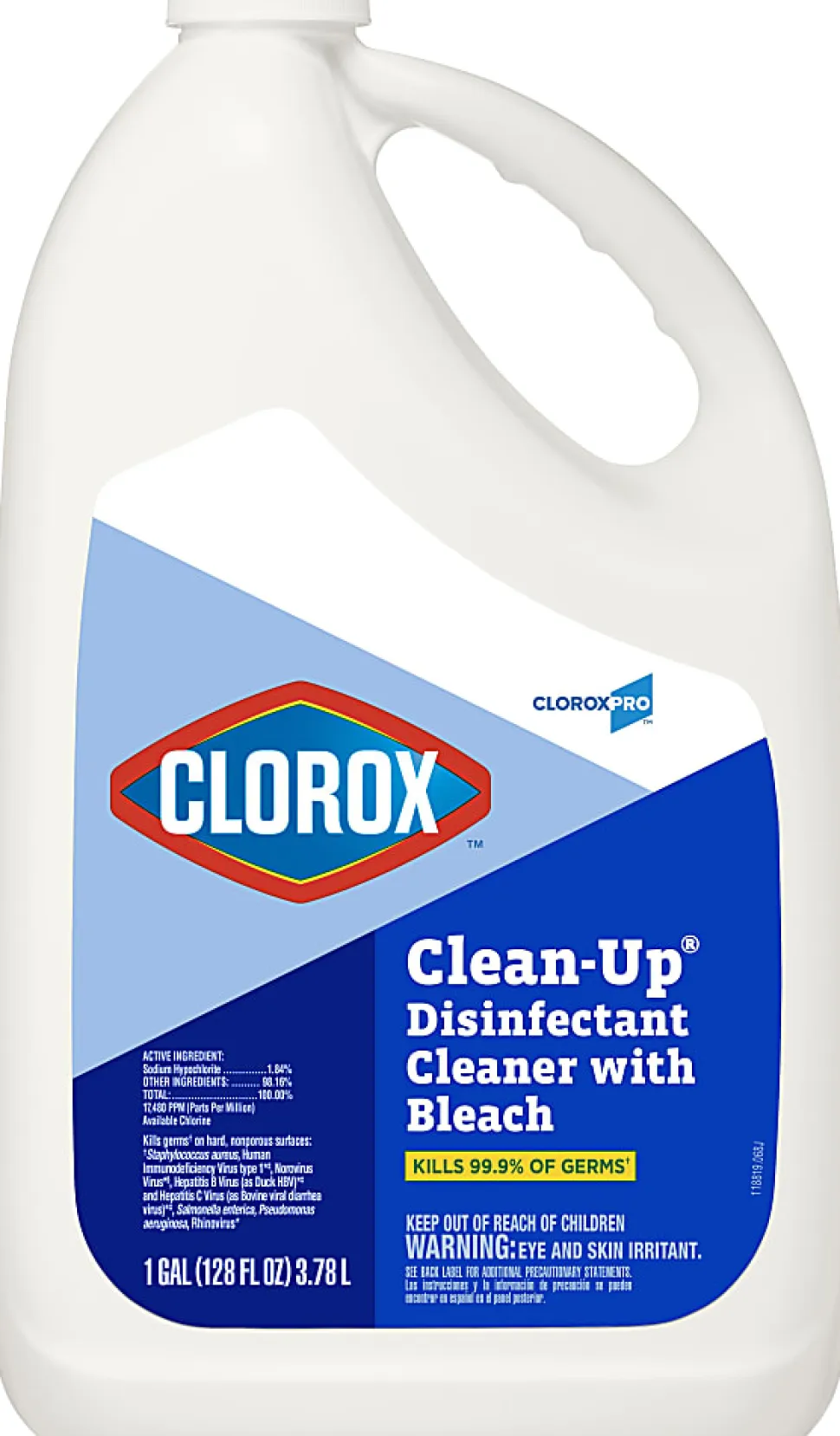 CloroxPro™ Clorox Clean-Up Disinfectant Cleaner with Bleach Refill, 128 Oz, Pack Of 4