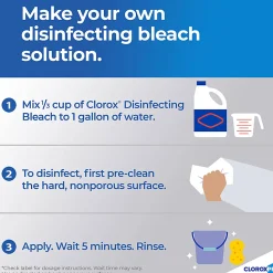 CloroxPro™ Clorox® Germicidal Bleach, Concentrated, 121 Ounce Bottle, Pack of 3 (30966)