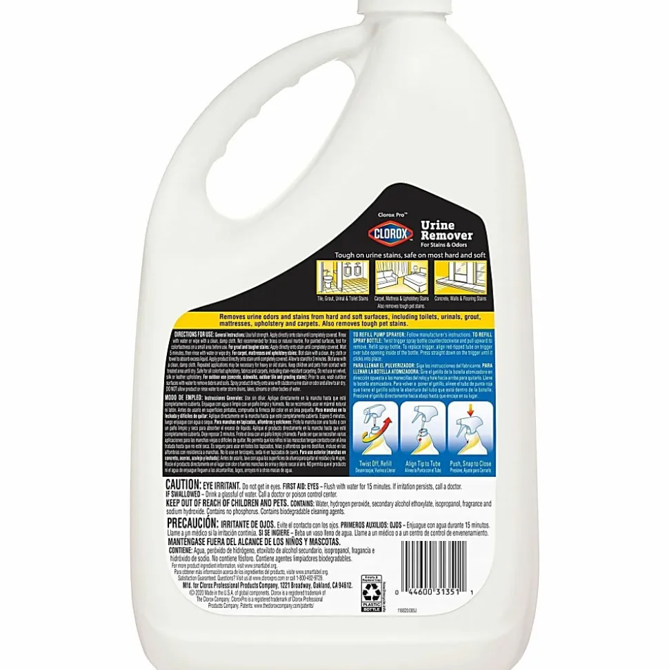 CloroxPro™ Clorox® Urine Remover Refill, Clean Floral Scent, 128 Oz Bottle