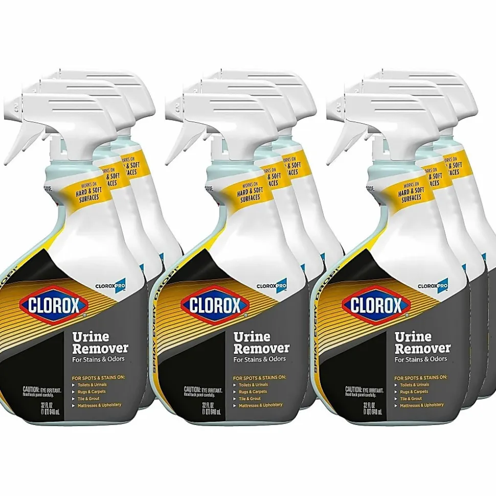 CloroxPro™ Clorox® Urine Remover for Stains and Odors Spray, 32 Ounces Each (Pack of 9)
