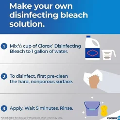CloroxPro™ Germicidal Bleach - Concentrate - 121 fl oz (3.8 quart) - Recommended For: Germs Remover - Disinfectant, Deodorize - Clear - 28 / Bundle
