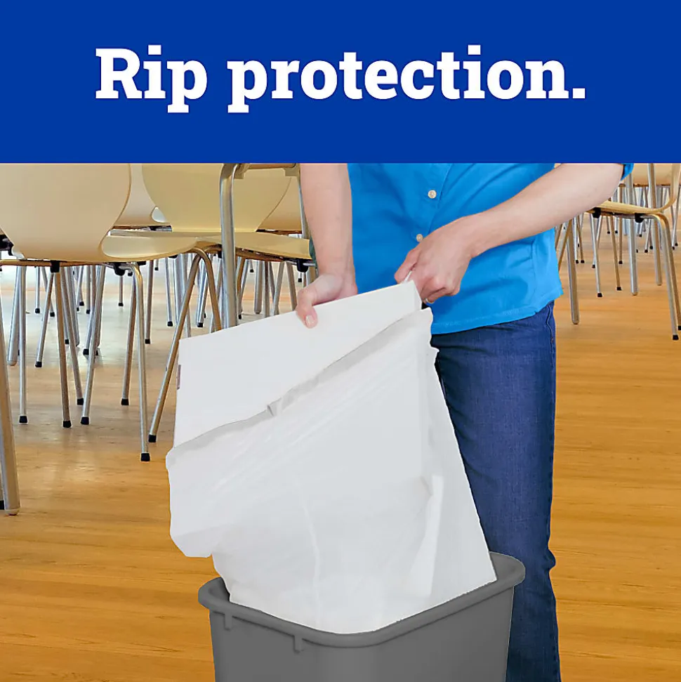 CloroxPro Glad ForceFlex Tall Kitchen Drawstring Trash Bags, 0.78 mil, 13 Gallon, Box of 100 (78374)