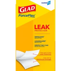 CloroxPro Glad ForceFlex Tall Kitchen Drawstring Trash Bags, 0.78 mil, 13 Gallon, Box of 100 (78374)
