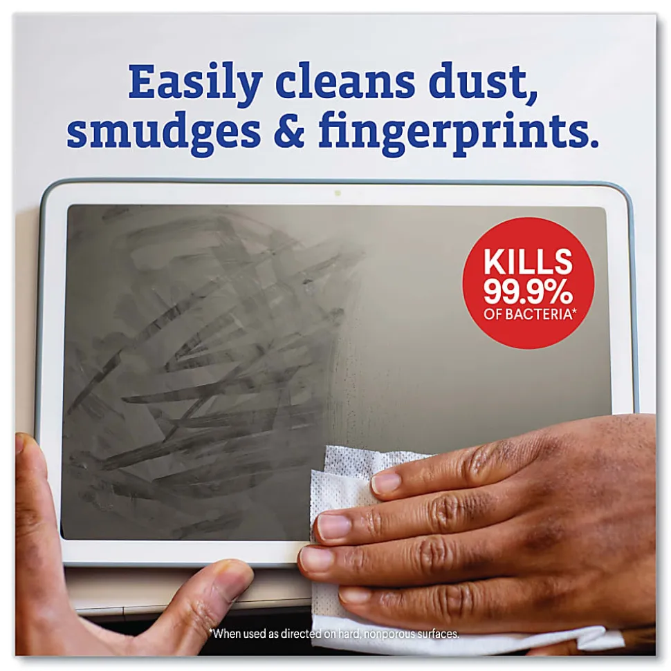 CloroxPro ScreenPlus Screen Sanitizing Wipes, 6x8, Citrus Blend, 75/Canister, 6 Canisters/CT