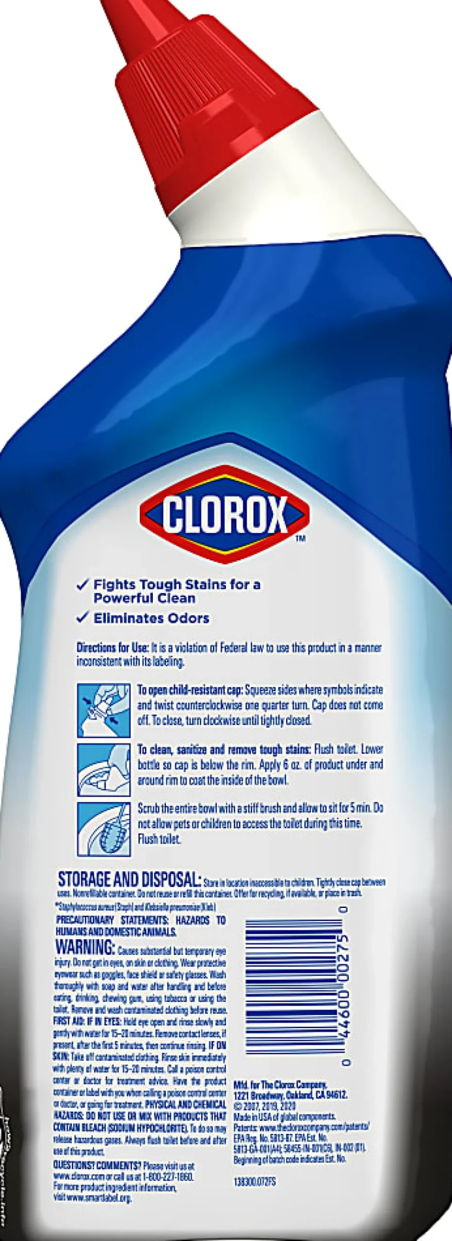 Clorox® Toilet Bowl Cleaner With Bleach, 24 Oz Bottle