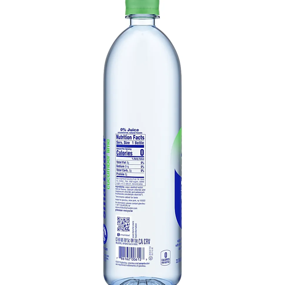 Coca-Cola Glaceau SmartWater, 23.7 oz, Cucumber Lime