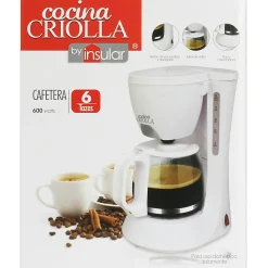 Cocina Criolla 6-Cup Coffee Maker, White