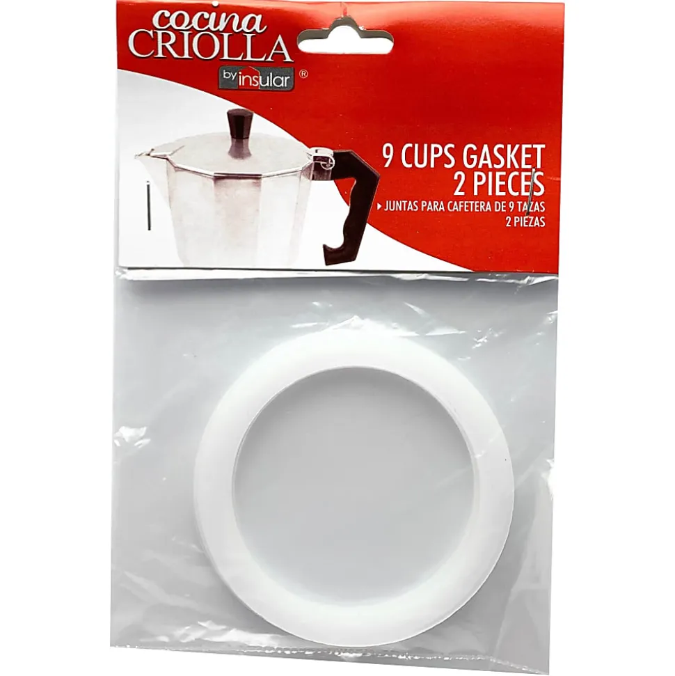 Cocina Criolla 9-Cup Replacement Gaskets, White, Total Qty 2