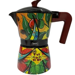 Cocina Criolla 6-Cup Stovetop Aluminum Greca, Puerto Rican Artists Edition: Joshua Montes