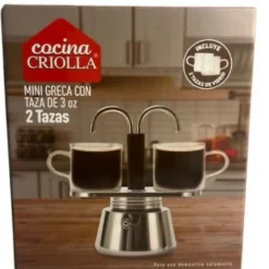 Cocina Criolla 2-Cup Stovetop Espresso Maker, Metal