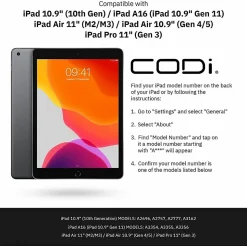 CODi Bluetooth Keyboard Folio Case w/ Trackpad for iPad 10.9