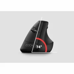 CODi 6-Button Wireless Rechargeable Multi-Device Ergonomic Mouse - with Bluetooth, 2.4GHz Connectivity & Adjustable DPI