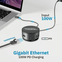 CODi CentroM3 Multi-Port USB-C Docking Station - with Dual 4K HDMI, Gigabit Ethernet & Power Delivery