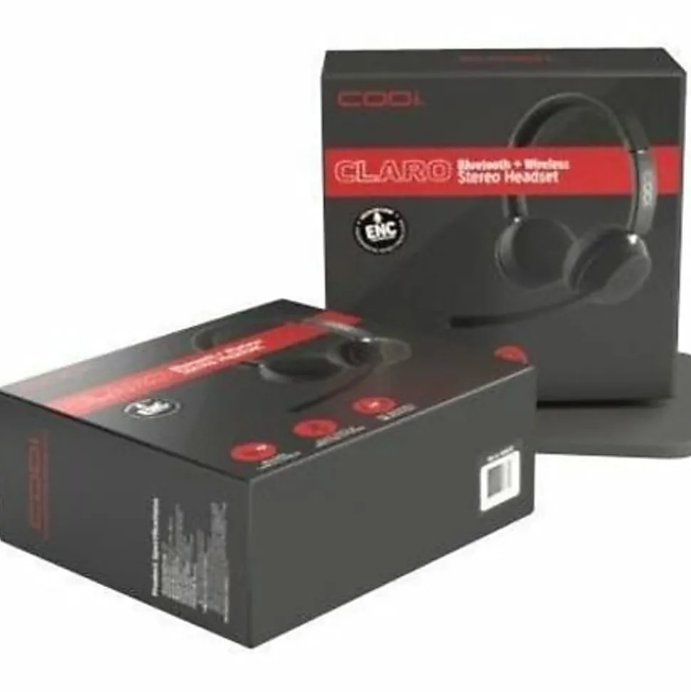 CODi CLARO Bluetooth Wireless Stereo Headset - with AI-Environmental Noise Cancellation (ENC) technology