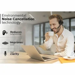 CODi CLARO Wired Stereo Dual Ear Headset with AI-Powered ENC Microphone - with AI-Powered ENC Microphone