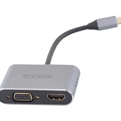 CODi 4-In-1 USB-C Display Adapter - (HDMI, VGA, USB-C PD, USB-A 3.0)