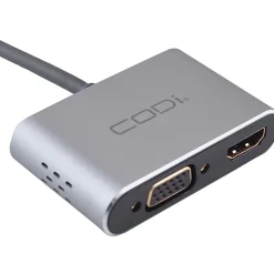 CODi 4-In-1 USB-C Display Adapter - (HDMI, VGA, USB-C PD, USB-A 3.0)