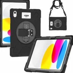CODi Rugged Case for iPad 11" (A16) & iPad 10.9" (10th Generation), Black