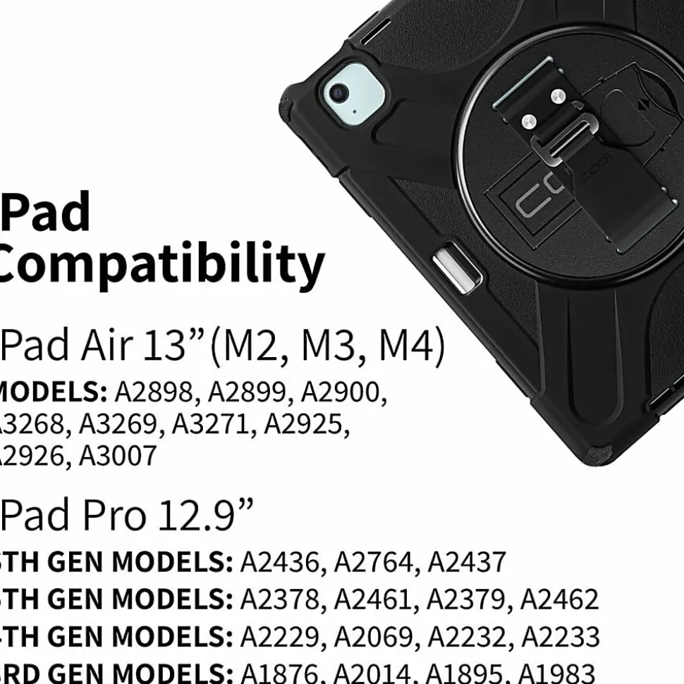 CODi Rugged Case for iPad Air 13" (M2, M3, M4) & iPad Pro 12.9" (3rd-6th Gen), C30705091