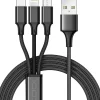CODi 4' USB-A 3-in-1 Multi-Charging Cable - (Lightning, USB-C & Multi-Device Charging)