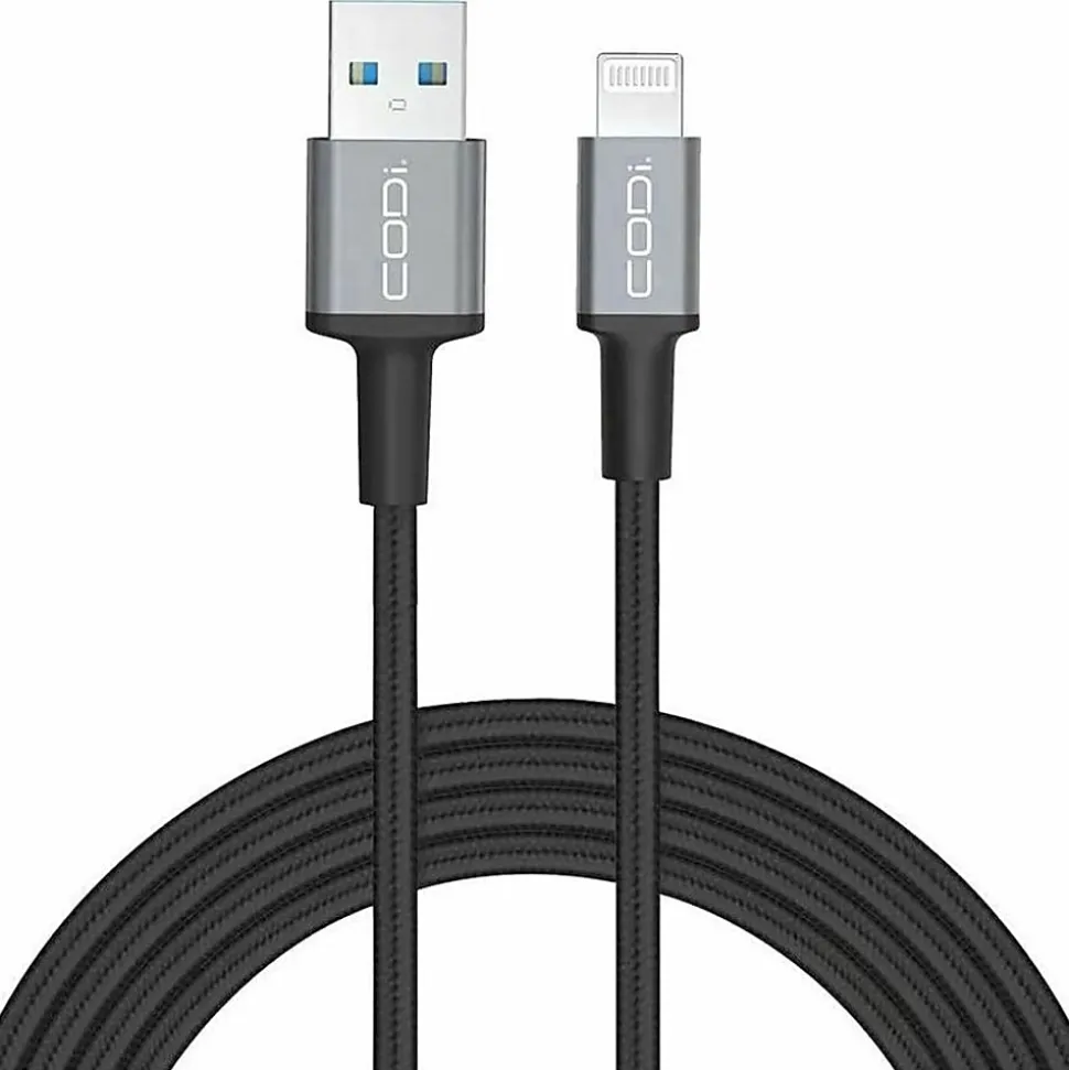 CODi 6' USB-A to Lightning (MFI Certified) Charge & Sync Cable - Lightning/USB Data Transfer Cable for iPad, iPod, iPhone