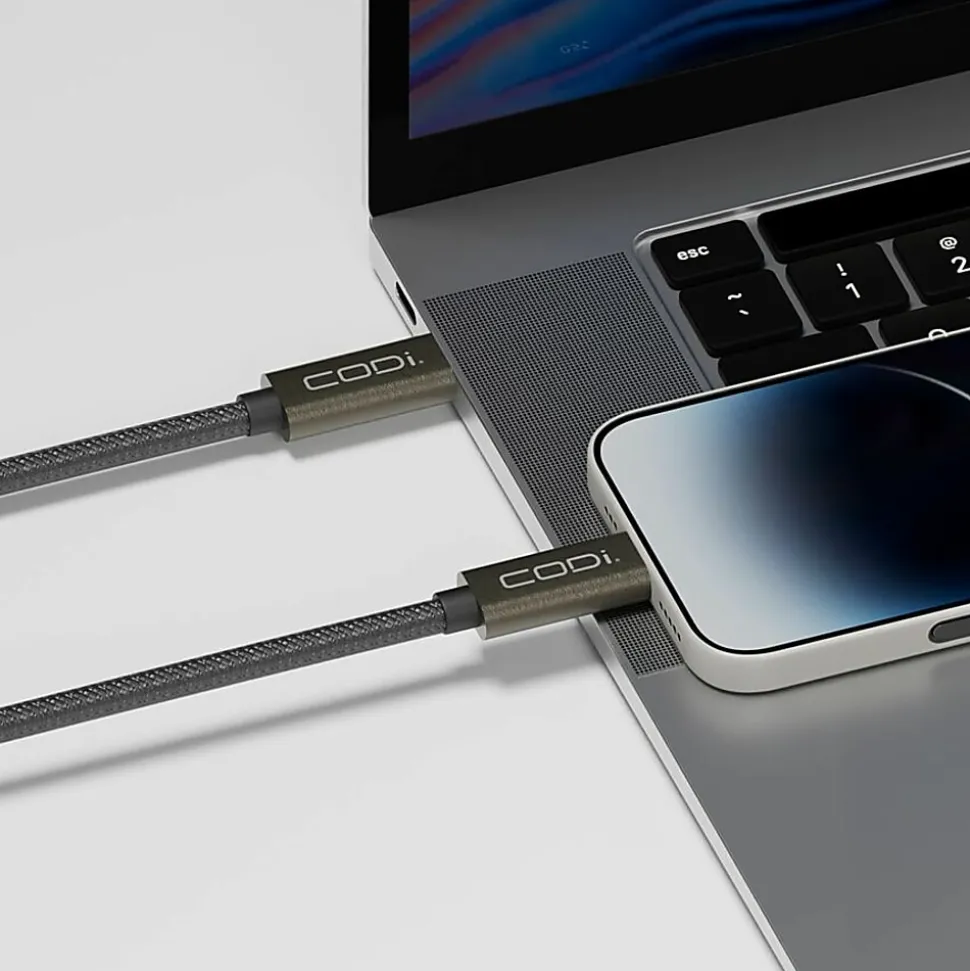 CODi USB-C to USB-C Charge & Sync Cable - 3ft Braided Nylon