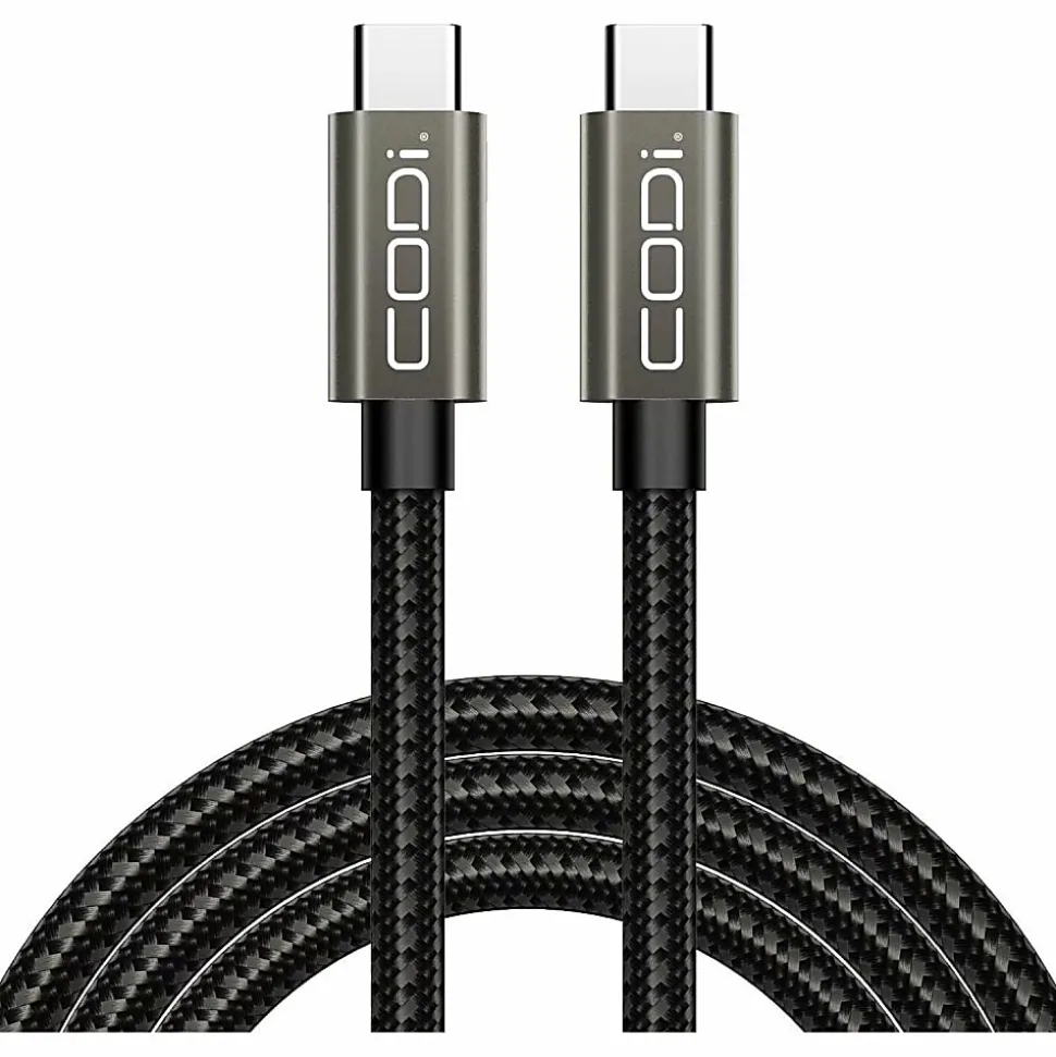 CODi USB-C to USB-C Charge & Sync Cable - 3ft Braided Nylon