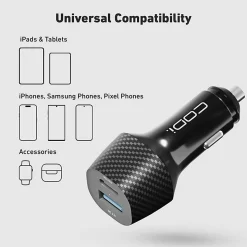 CODi 20W Dual Port Car Charger - USB-C & USB-A Output