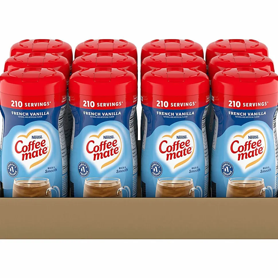 Coffee mate French Vanilla Powdered Coffee Creamer Canister - French Vanilla Flavor - 15 oz Canister - 12 / Carton